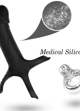 ARMONY - DILDO MIT RING & VIBRATOR SCHWARZ