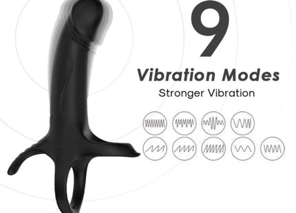 ARMONY - DILDO MIT RING & VIBRATOR SCHWARZ