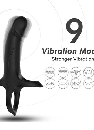 ARMONY - DILDO MIT RING & VIBRATOR SCHWARZ