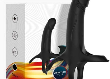 ARMONY - DILDO MIT RING & VIBRATOR SCHWARZ