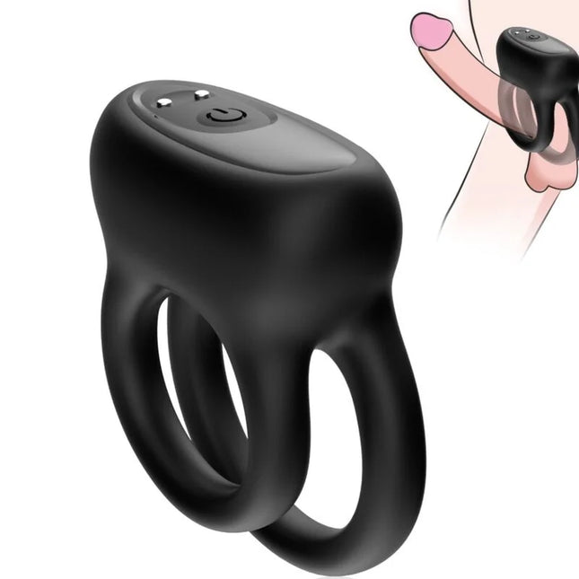 ARMONY - DOPPELRINGVIBRATOR SCHWARZ - Penisring mit Vibration