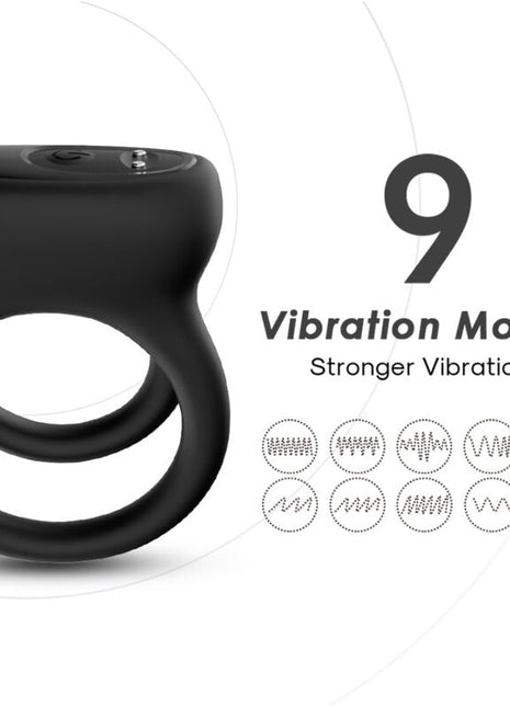 ARMONY - DOPPELRINGVIBRATOR SCHWARZ - Penisring mit Vibration