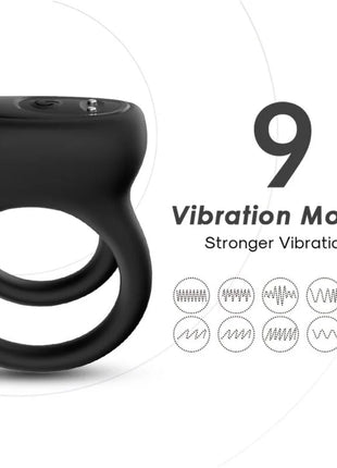 ARMONY - DOPPELRINGVIBRATOR SCHWARZ - Penisring mit Vibration