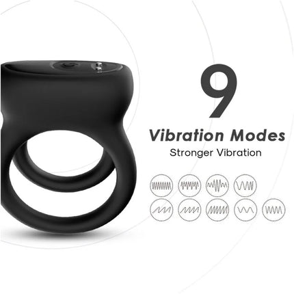 ARMONY - DOPPELRINGVIBRATOR SCHWARZ - Penisring mit Vibration