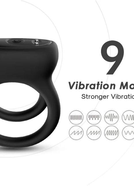 ARMONY - DOPPELRINGVIBRATOR SCHWARZ - Penisring mit Vibration