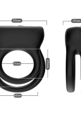 ARMONY - DOPPELRINGVIBRATOR SCHWARZ - Penisring mit Vibration