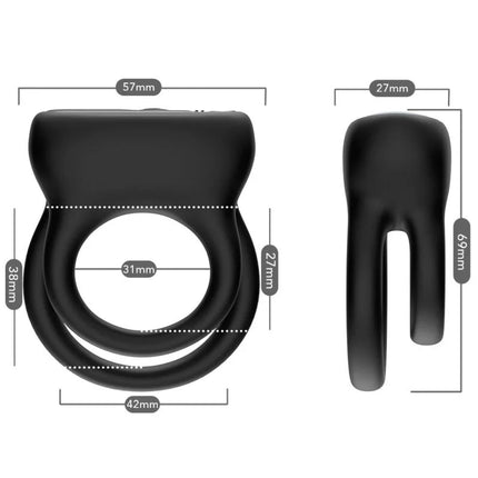 ARMONY - DOPPELRINGVIBRATOR SCHWARZ - Penisring mit Vibration
