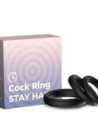 Schwarze silikon cockringe arMony dreifacher silikonring leuchtend mit glattem, rundem design