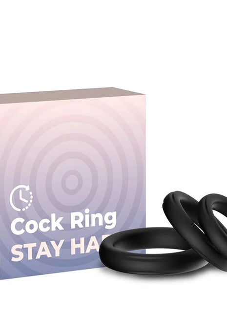 Schwarze silikon cockringe arMony dreifacher silikonring leuchtend mit glattem, rundem design