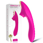 Vibrierendes pink und goldenes dudu sauggerät mit gebogenem griff von harmony fuchsianfarbe