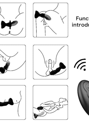 ARMONY - EXTREME A BLOOM ROSE VIBRATOR & ANALSTECKER FERNBEDIENUNG SCHWARZ - Anal-Vibratoren