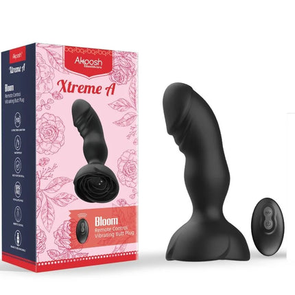 ARMONY - EXTREME A BLOOM ROSE VIBRATOR & ANALSTECKER FERNBEDIENUNG SCHWARZ - Anal-Vibratoren