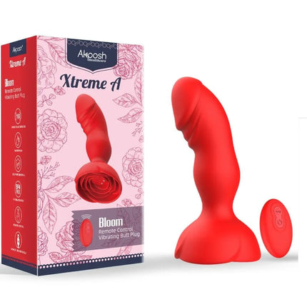 ARMONY - EXTREME A BLOOM ROSE VIBRATOR & ANALSTECKER FERNBEDIENUNG ROT - Anal-Vibratoren