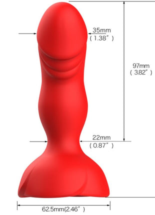 ARMONY - EXTREME A BLOOM ROSE VIBRATOR & ANALSTECKER FERNBEDIENUNG ROT - Anal-Vibratoren
