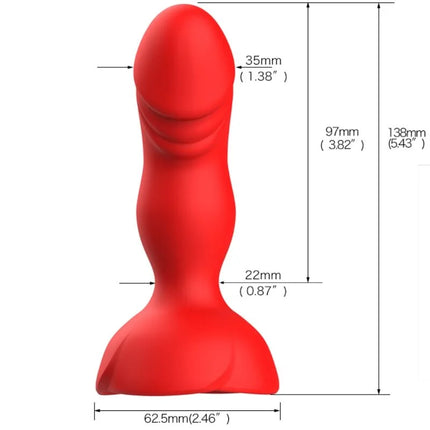 ARMONY - EXTREME A BLOOM ROSE VIBRATOR & ANALSTECKER FERNBEDIENUNG ROT - Anal-Vibratoren