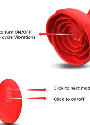 ARMONY - EXTREME A BLOOM ROSE VIBRATOR & ANALSTECKER FERNBEDIENUNG ROT - Anal-Vibratoren