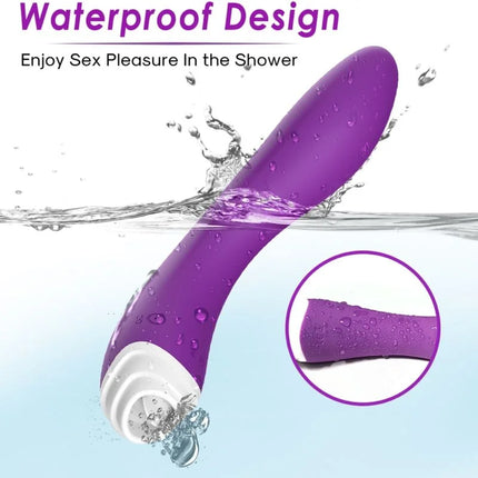 Armoy fairyland leckt vibrierender clit und vibrator lila in wasserfestem, glattem, gebogenem design in lila und weiß