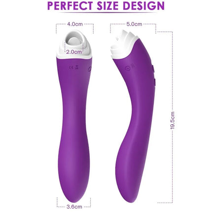 Armony fairyland leckvibrierender lila silikon vibrierender clit und vibrator mit ergonomischem gebogenem griff