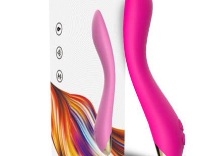 Armony flamingo vibrator fuchsia aus silikon mit lebhaftem pink und goldfarbenem spitzendesign