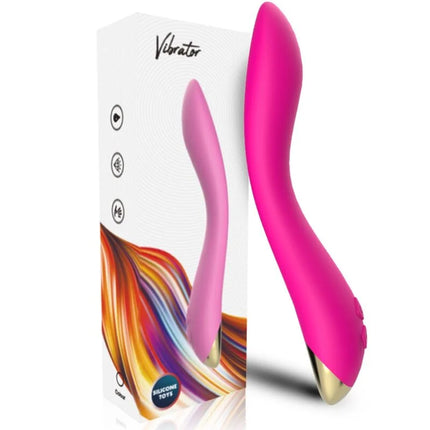 Armony flamingo vibrator fuchsia aus silikon mit lebhaftem pink und goldfarbenem spitzendesign