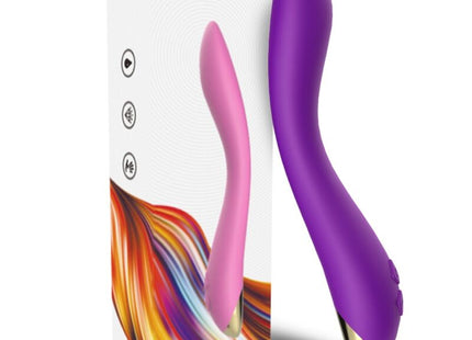 Purple silikon vibrator harmony flamingo mit goldfarbener spitze und steuerknöpfen multiposition lila