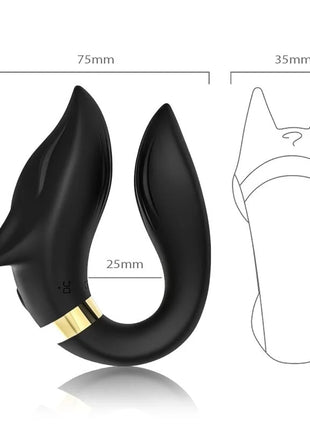 ARMONY - FOX VIBRATOR FÜR PAARE MIT FERNBEDIENUNG SCHWARZ
