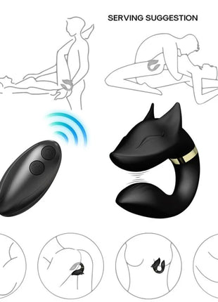 ARMONY - FOX VIBRATOR FÜR PAARE MIT FERNBEDIENUNG SCHWARZ