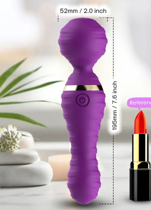 Armony freedo massager und vibrator klein lila aus silikon mit strukturierter, gerippter oberfläche und goldfarbener taste