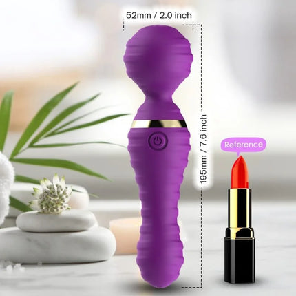 Armony freedo massager und vibrator klein lila aus silikon mit strukturierter, gerippter oberfläche und goldfarbener taste