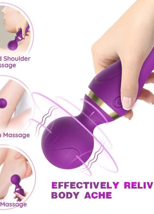Lila silikonmassagegerät armony freeza massager vibrator mit goldakzent für nacken arm und fußmassage
