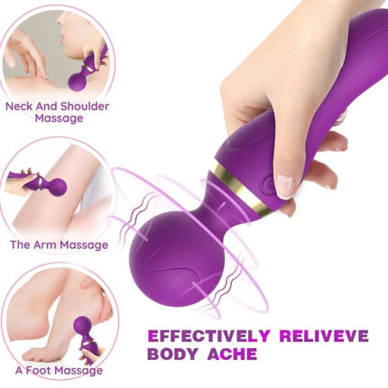 Lila silikonmassagegerät armony freeza massager vibrator mit goldakzent für nacken arm und fußmassage