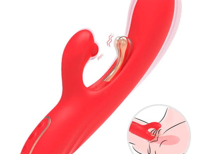 ARMONY - G-PUNKT- UND KLITORIS-STIMULATOR-VIBRATOR MIT OSZILLIERENDER ZUNGE ROT