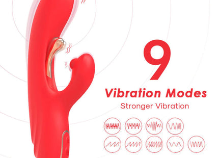 ARMONY - G-PUNKT- UND KLITORIS-STIMULATOR-VIBRATOR MIT OSZILLIERENDER ZUNGE ROT