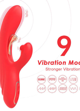 ARMONY - G-PUNKT- UND KLITORIS-STIMULATOR-VIBRATOR MIT OSZILLIERENDER ZUNGE ROT