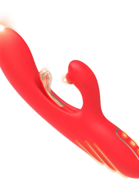 ARMONY - G-PUNKT- UND KLITORIS-STIMULATOR-VIBRATOR MIT OSZILLIERENDER ZUNGE ROT