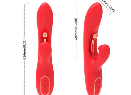 ARMONY - G-PUNKT- UND KLITORIS-STIMULATOR-VIBRATOR MIT OSZILLIERENDER ZUNGE ROT