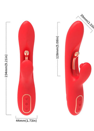 ARMONY - G-PUNKT- UND KLITORIS-STIMULATOR-VIBRATOR MIT OSZILLIERENDER ZUNGE ROT