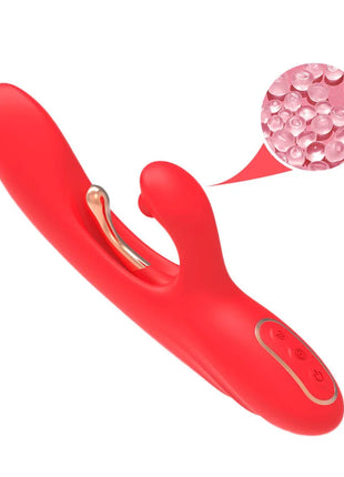 ARMONY - G-PUNKT- UND KLITORIS-STIMULATOR-VIBRATOR MIT OSZILLIERENDER ZUNGE ROT