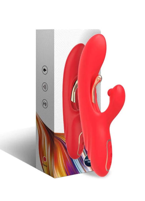 ARMONY - G-PUNKT- UND KLITORIS-STIMULATOR-VIBRATOR MIT OSZILLIERENDER ZUNGE ROT