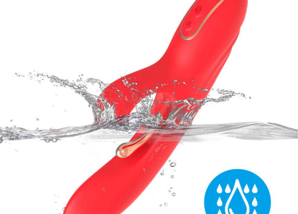 ARMONY - G-PUNKT- UND KLITORIS-STIMULATOR-VIBRATOR MIT OSZILLIERENDER ZUNGE ROT