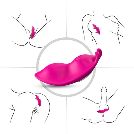 Vibranter pinker silikon vibrator in lippenform mit glänzender oberfläche und ergonomischem design von Armony