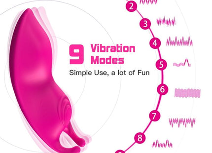Ein schlanker, lebhafter pinkfarbener silikon vibrator mit glattem, gebogenem design und ergonomischem griff