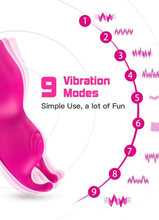 Ein schlanker, lebhafter pinkfarbener silikon vibrator mit glattem, gebogenem design und ergonomischem griff