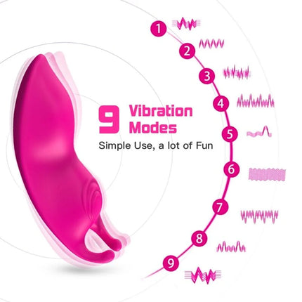 Ein schlanker, lebhafter pinkfarbener silikon vibrator mit glattem, gebogenem design und ergonomischem griff