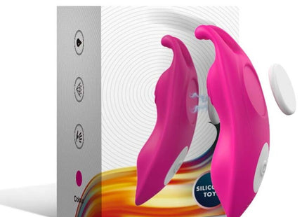 Vibranter pinker silikon vibrator mit weißen kreisen ergonomisch für g-punkt fernbedienung tragbare höschen
