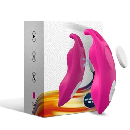 Vibranter pinker silikon vibrator mit weißen kreisen ergonomisch für g-punkt fernbedienung tragbare höschen
