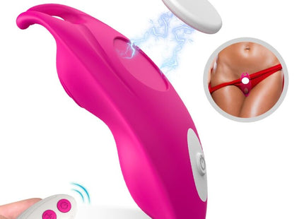 Vibrierender pinker silikon g-punkt vibrator harmony honeybee mit weißem bedienfeld und fernbedienung fuchsia