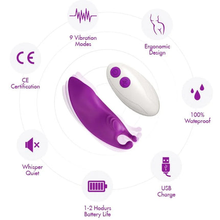Fuchsia pinkes und weißes ergonomisches tragbares vibrátor höschen mit g-punkt und fernbedienung von armony