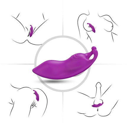 Lila silikon vibrator mit ergonomischem gebogenen design und griff für den harmony honeybee g-spot fernbedienung