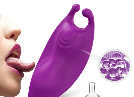 Armony honeybee tragbares höschen vibrator lila aus silikon mit geschwungener form und strukturierter griffzone